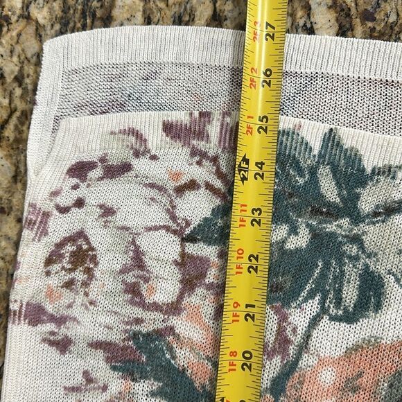 J. Jill Floral Print Linen Blend Relaxed Fit V-Neck Sweater Size M - Picture 10 of 10